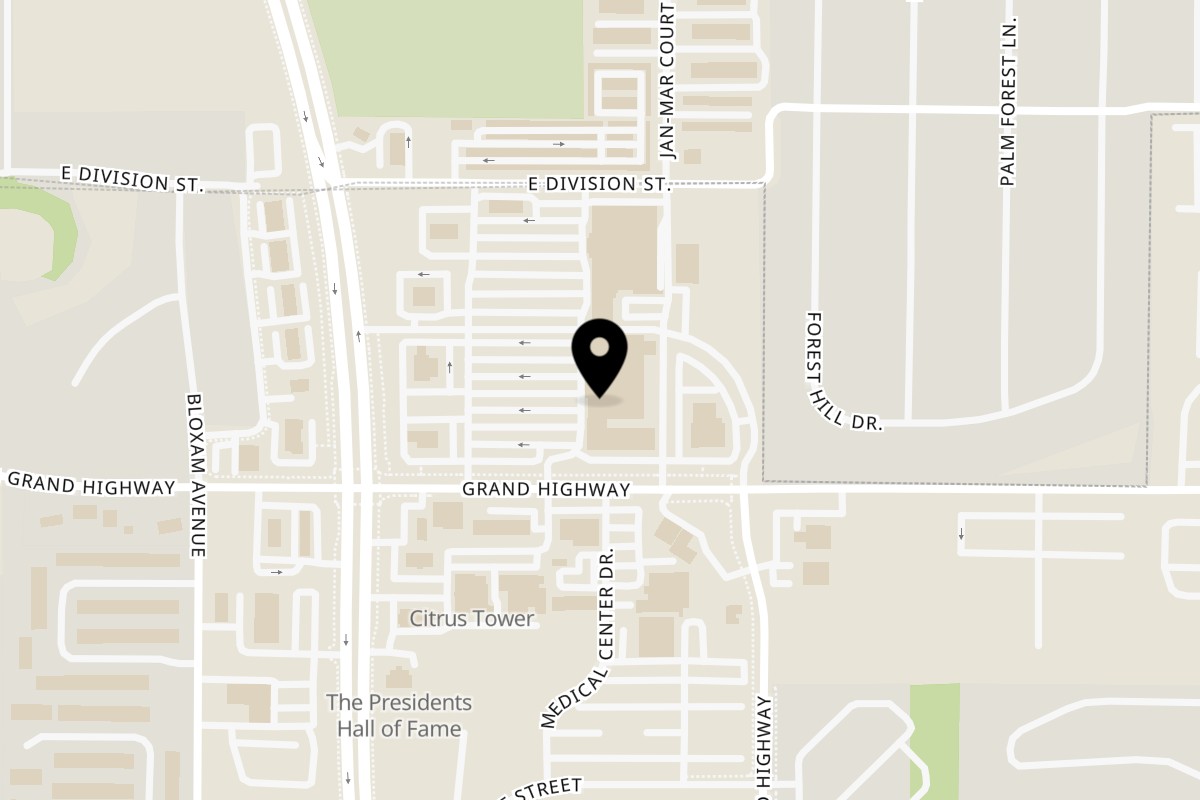 Map showing the location of Over The Top Pita on 240 Citrus Tower Blvd Ste B in Clermont